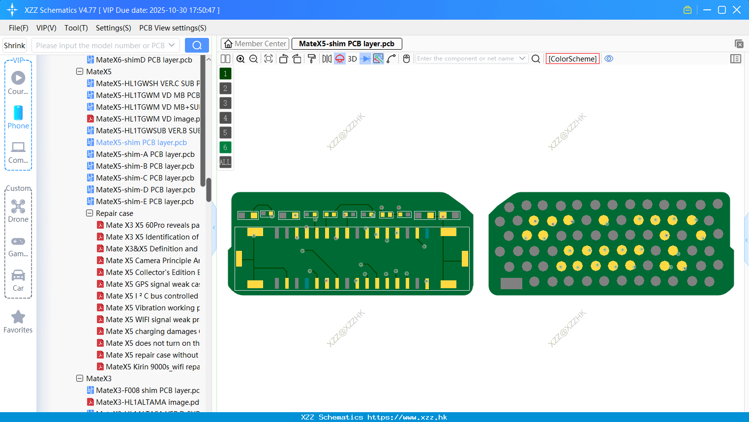 Huawei MateX5-shim PCB Layer